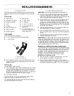 Preview for 3 page of Amana AER5630BAS Installation Instructions Manual