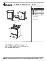 Amana AER5845RAB Dimension Manual preview