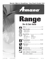 Preview for 1 page of Amana AES3760BAQ Use And Care Manual