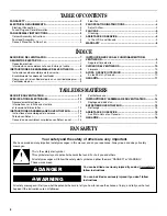 Preview for 2 page of Amana AF143CM1 Use & Care Manual