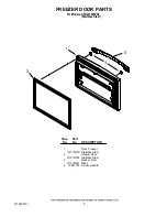 Предварительный просмотр 5 страницы Amana AFB2234WES2 Parts List