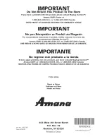 Предварительный просмотр 44 страницы Amana AFC0503BW User Manual