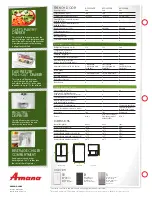 Предварительный просмотр 2 страницы Amana AFD2535DE Specification Sheet