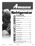 Предварительный просмотр 1 страницы Amana AFI2538AES Use & Care Manual