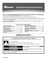 Amana AFI2538AES00 User Instructions preview