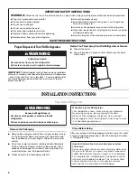 Preview for 2 page of Amana AFI2538AES2 User Instructions