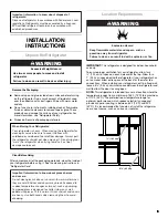 Preview for 3 page of Amana AFI2539ERM User Instructions