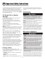 Preview for 3 page of Amana AGR4400ADW Use And Care Manual