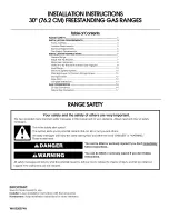 Amana AGR5630BDB0 Installation Instructions Manual preview