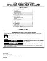 Amana AGR5844VDB3 Installation Instructions Manual preview