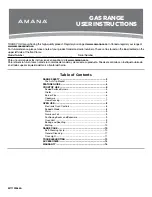 Amana AGR6603SFB1 User Instructions preview