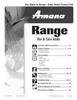 Amana AGS1740BDQ Use & Care Manual preview