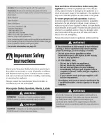 Preview for 2 page of Amana AGS1740BDQ Use & Care Manual