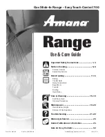 Preview for 1 page of Amana AGS3760BD Use And Care Manual