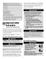 Preview for 2 page of Amana AGS3760BD Use And Care Manual