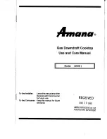 Preview for 1 page of Amana AKDG Use And Care Manual