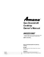 Amana AKGD3060 Series Owner'S Manual preview