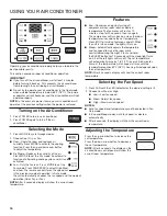 Предварительный просмотр 16 страницы Amana AMAP050B Use And Care Manual