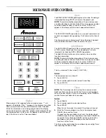 Предварительный просмотр 6 страницы Amana AMC1070 Use And Care Manual