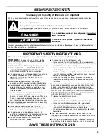 Preview for 3 page of Amana AMC2165 Use And Care Manual