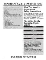 Preview for 2 page of Amana AMC2206BA Use And Care Manual