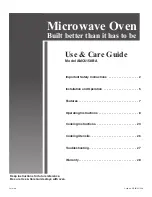 Preview for 1 page of Amana AMC6158BA Use & Care Manual