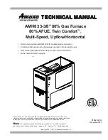 Предварительный просмотр 1 страницы Amana AMH8 33-3/8" Technical Manual