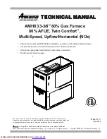 Amana AMH8 Technical Manual preview