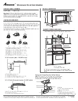 Предварительный просмотр 1 страницы Amana AMV1160VA Dimension Manual