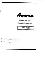 Amana AO27SE1 Use And Care Manual preview