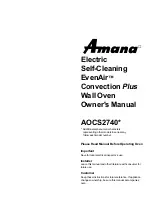 Amana AOCS2740 Owner'S Manual preview