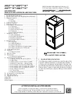 Amana ARPT**14 Series Installation & Operating Instructions Manual preview