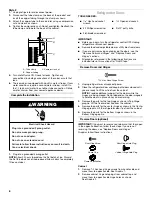 Предварительный просмотр 6 страницы Amana ART104TFDW User Instructions