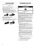 Предварительный просмотр 12 страницы Amana ART104TFDW User Instructions