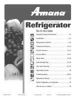 Amana ASB2623HRQ Use & Care Manual preview