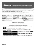 Amana ASD2520WRB00 User Instructions предпросмотр