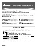 Amana ASD2522VR User Instructions предпросмотр