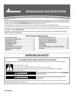 Amana ASD2522VRB00 User Instructions предпросмотр