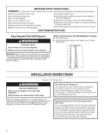 Preview for 2 page of Amana ASD2522WRB00 User Instructions