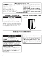 Предварительный просмотр 2 страницы Amana ASD2522WRB03 User Instructions