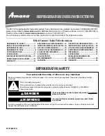 Amana ASD2524VES User Instructions предпросмотр