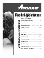 Amana ASD2624HEQ Use & Care Manual preview