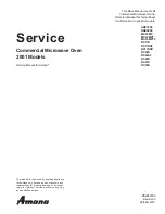 Amana ASE7000 Service Manual preview