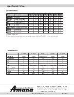 Preview for 8 page of Amana Asure ASH13 Product Specifications