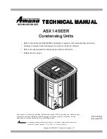 Amana ASX 14 SEER Technical Manual preview