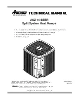 Amana ASZ 14 SEER Technical Manual предпросмотр