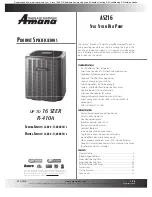 Amana ASZ16 Product Specifications предпросмотр