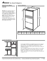 Предварительный просмотр 1 страницы Amana ATB1822MR Product Dimensions