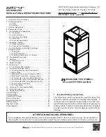 Preview for 1 page of Amana AVPTC**14 Series Installation & Operating Instructions Manual