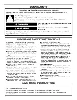 Preview for 2 page of Amana AWO6313SFB User Instructions